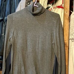 Gray turtleneck sweater